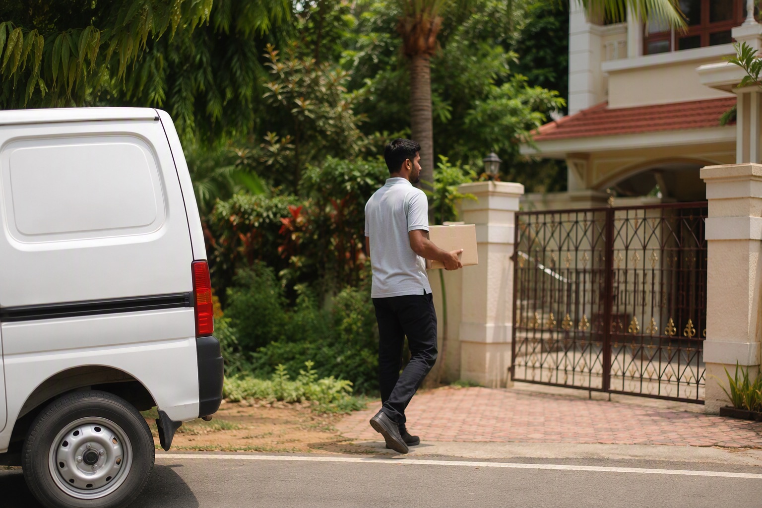 Free next-day delivery of genuine electrical material to a home in Bangalore